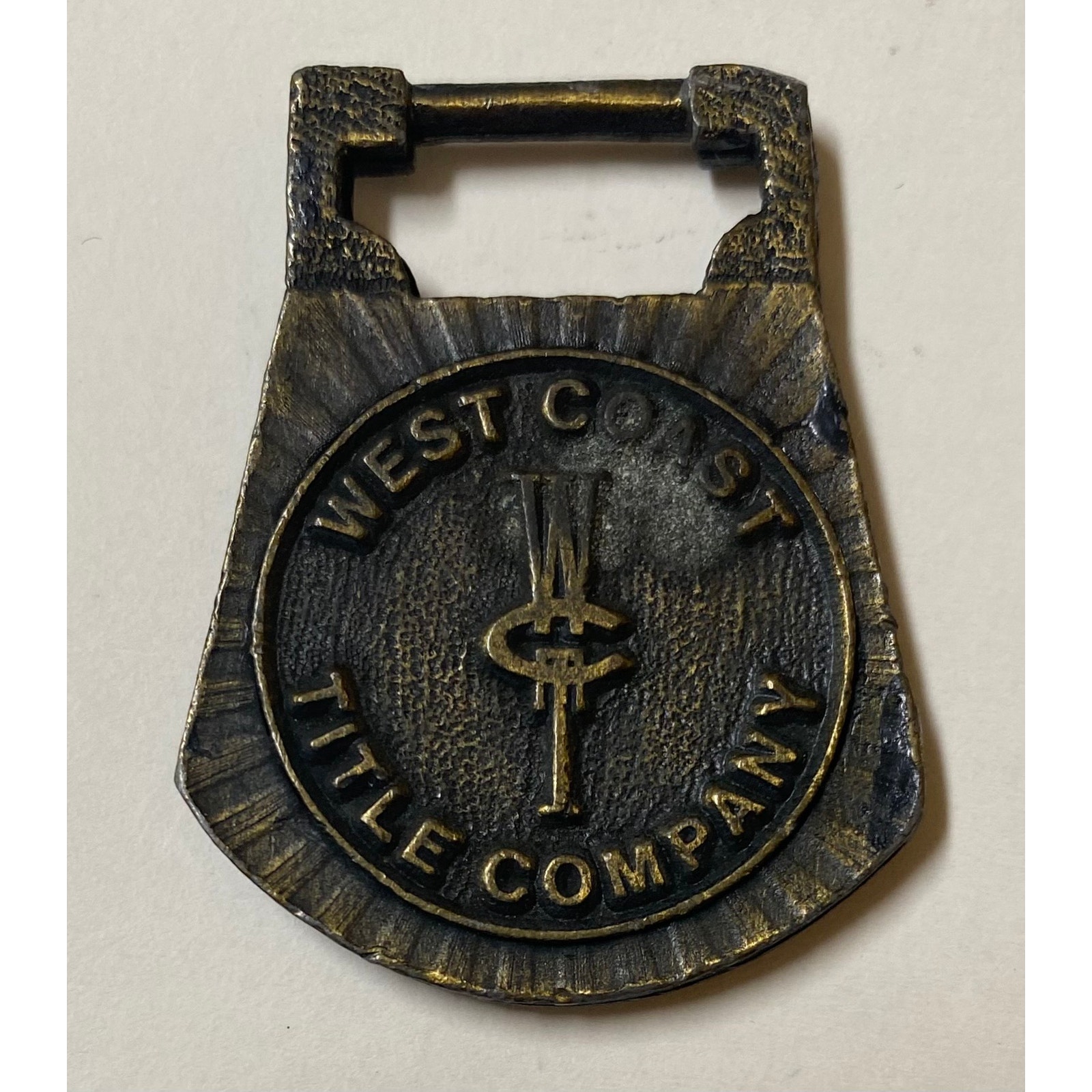 West Coast Title Company Keychain Fob Bakersfield Ca 992a